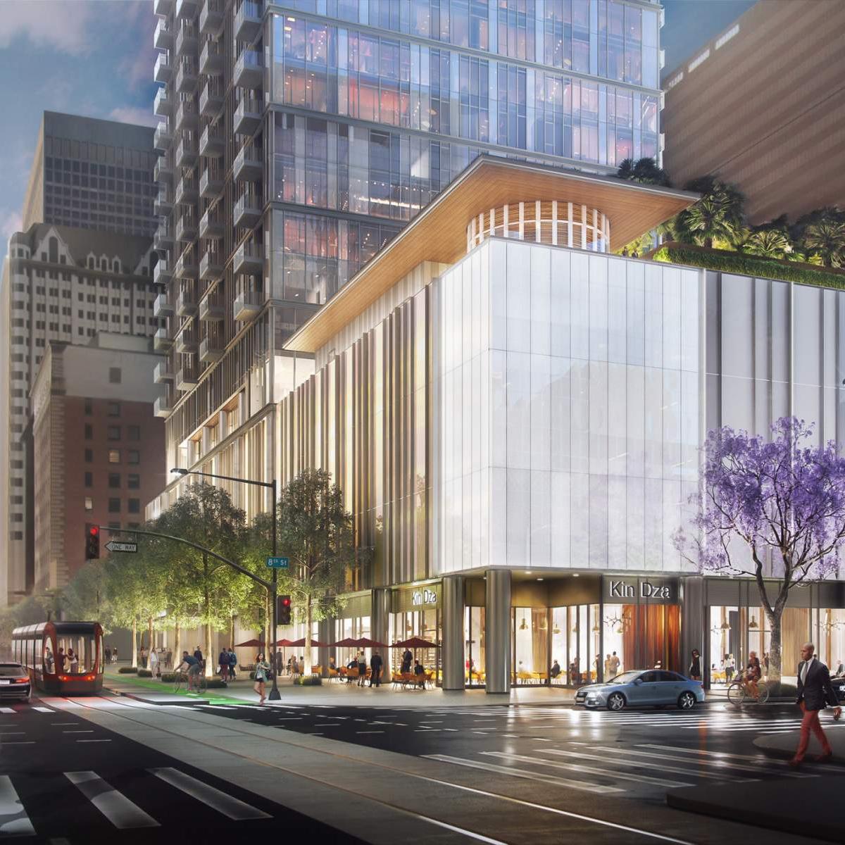 42-story 8th & Figueroa tower tops out in DTLA | Urbanize LA